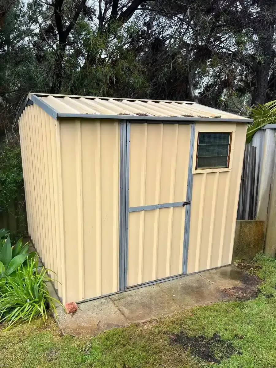 Colorbond shed after cleaning in Perth