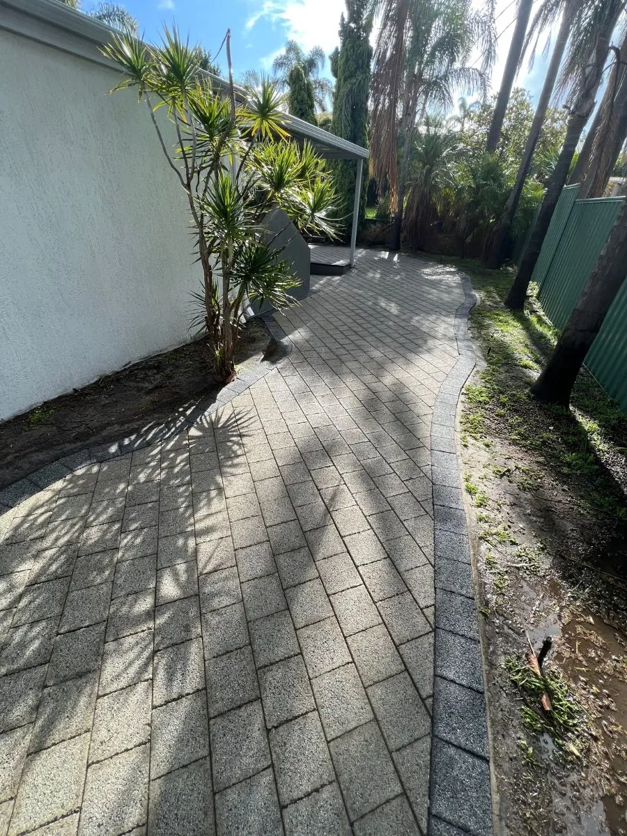 Paver path after cleaning in Perth