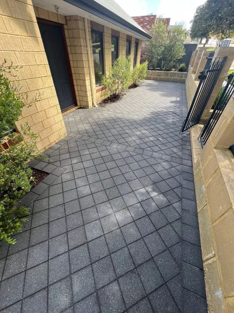 Paver path after cleaning in Perth