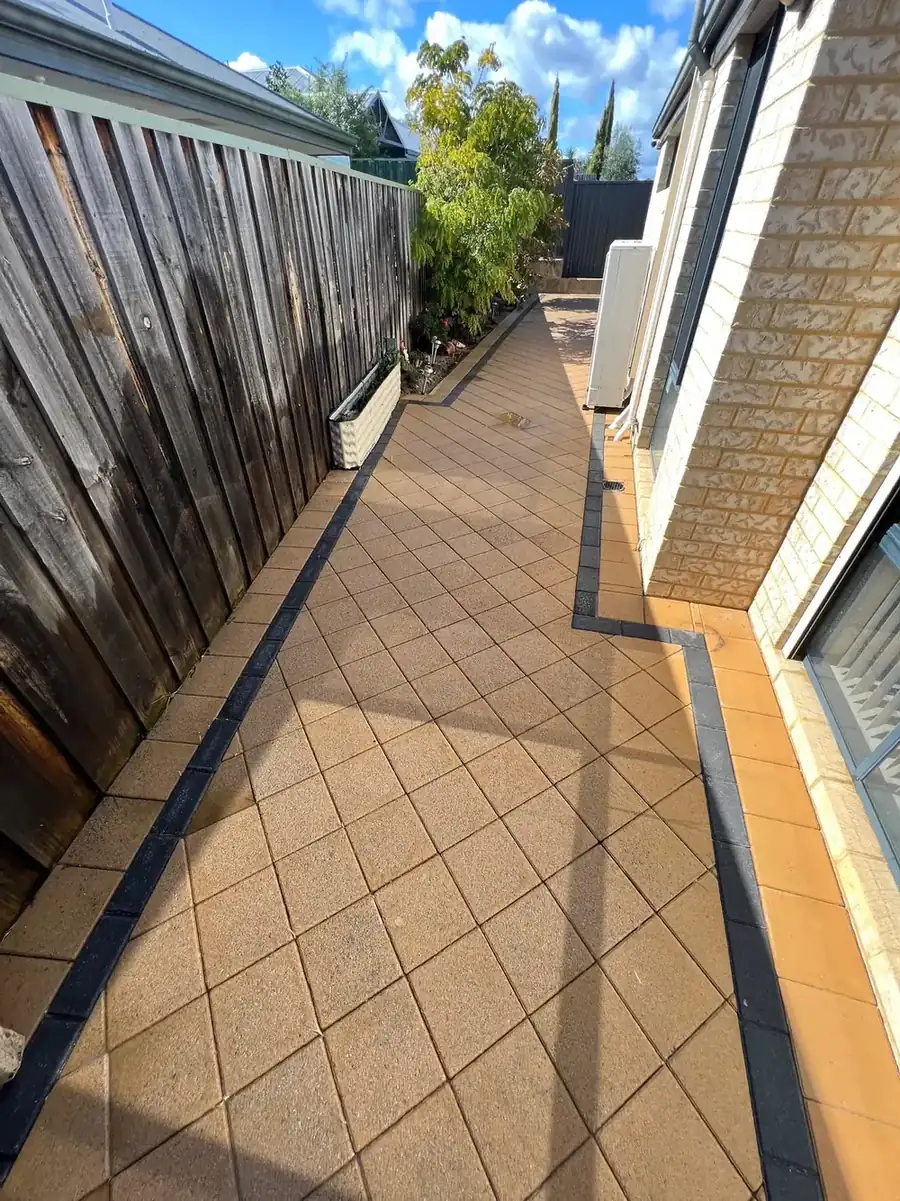 Paver path after cleaning in Perth