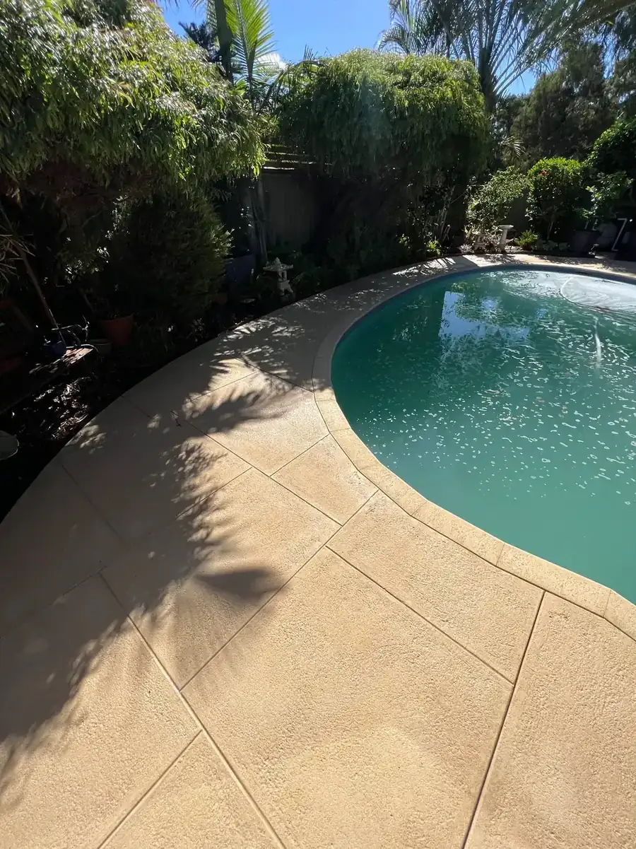 Pool surround after cleaning in Perth