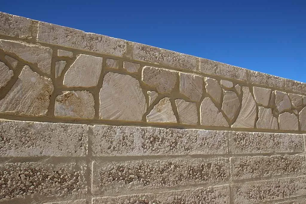 Reconstituted limestone surface